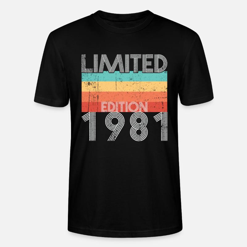 Edition Limitée Rétro 1981 - T-shirt bio CRAFTER Stanley Stella Unisexe - noir