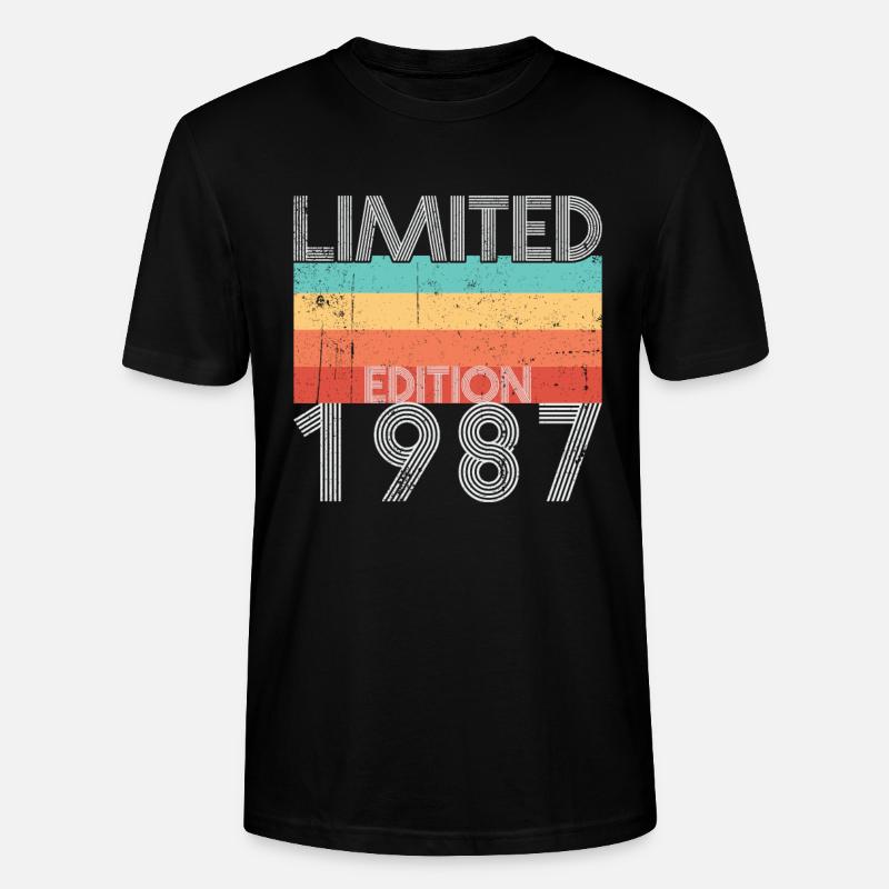 Edition Limitée Rétro 1987 - T-shirt bio CRAFTER Stanley Stella Unisexe - noir