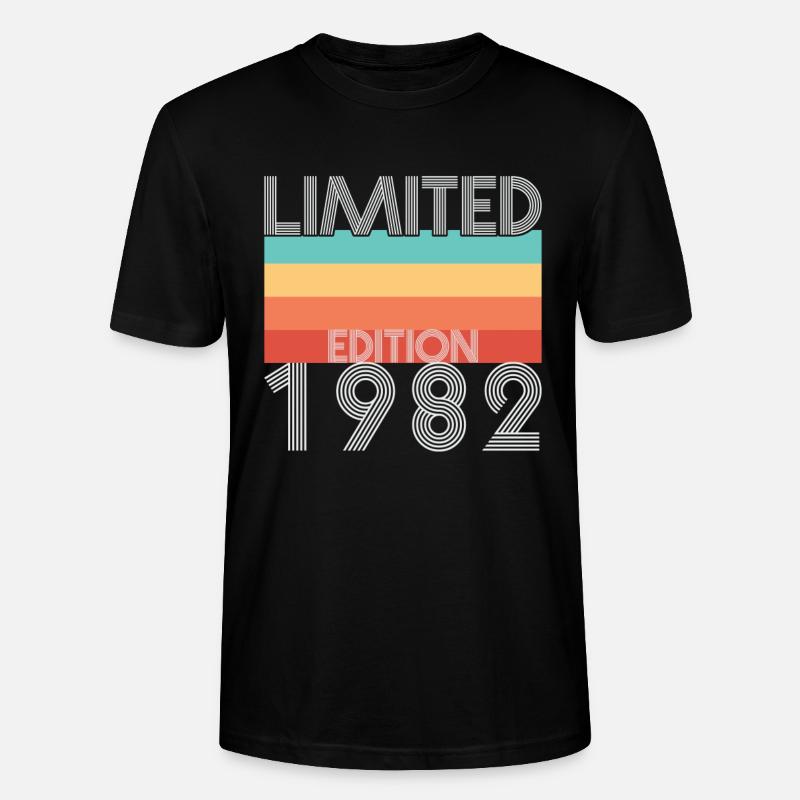Edition Limitée Rétro 1982 - T-shirt bio CRAFTER Stanley Stella Unisexe - noir