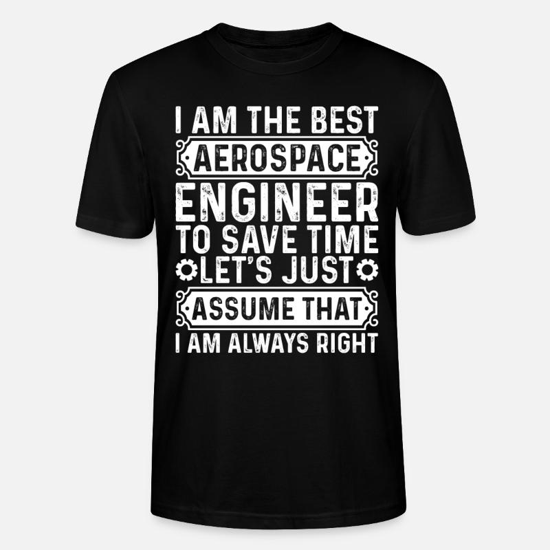Génie aérospatial Ingénieur aérospatial - T-shirt bio CRAFTER Stanley Stella Unisexe - noir