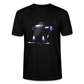 Puck Eishockey - Stanley/Stella Unisex Bio-T-Shirt CRAFTER - Schwarz - Vorne - Alina (178cm) & Michal (187cm)