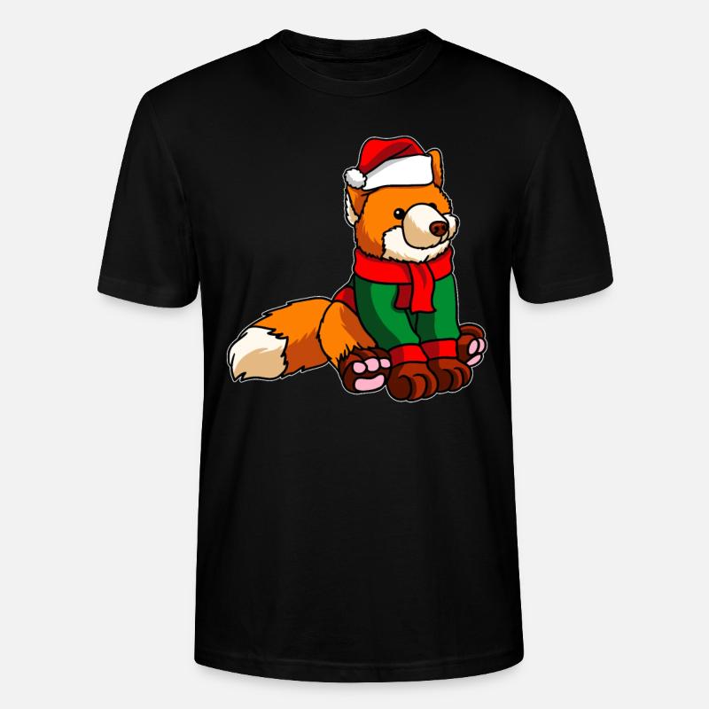Fuchs Weihnachtsmann - Stanley/Stella Unisex Bio-T-Shirt CRAFTER - Schwarz