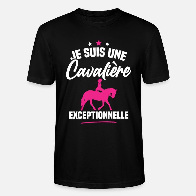 Je suis une cavalière exceptionnelle - T-shirt bio CRAFTER Stanley Stella Unisexe - noir