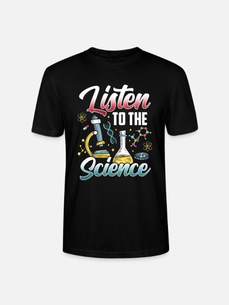 Écoutez les scientifiques scientifiques - T-shirt bio CRAFTER Stanley Stella Unisexe - noir