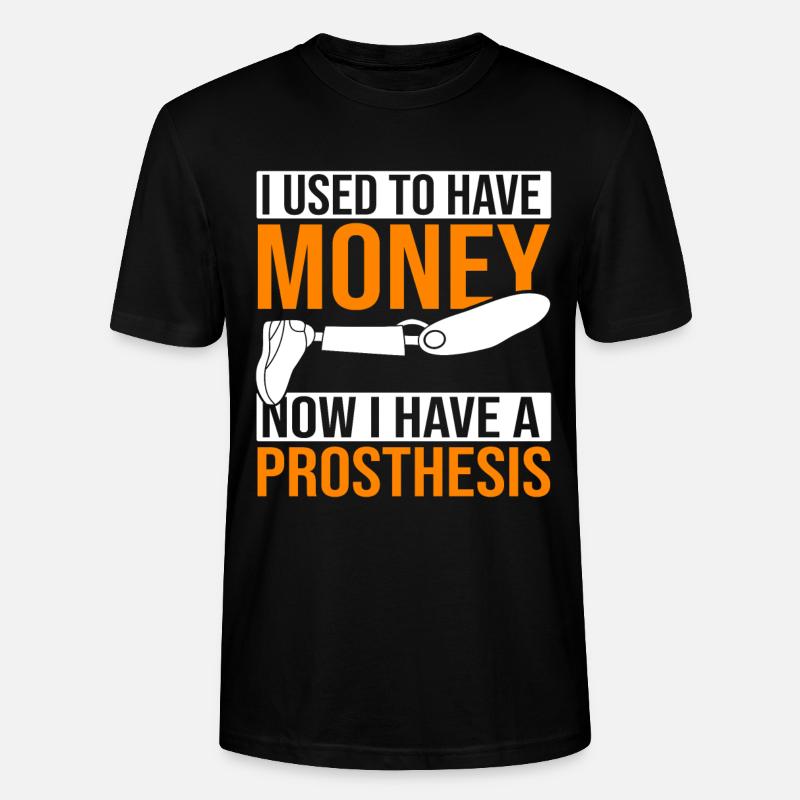 Amputation & Prosthesis Leg Prosthesis - Stanley/Stella CRAFTER Unisex Organic T-Shirt - black