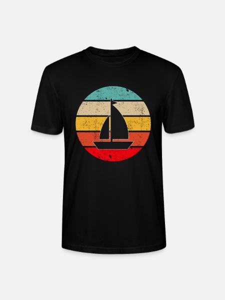 Sailing Retro - Stanley/Stella CRAFTER Unisex Organic T-Shirt - black