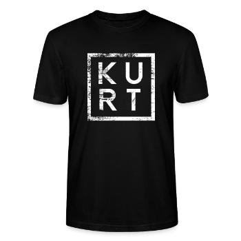 Kurt Minimalismus - Stanley/Stella Unisex Bio-T-Shirt CRAFTER - Schwarz - Vorne - Alina (178cm) & Michal (187cm)