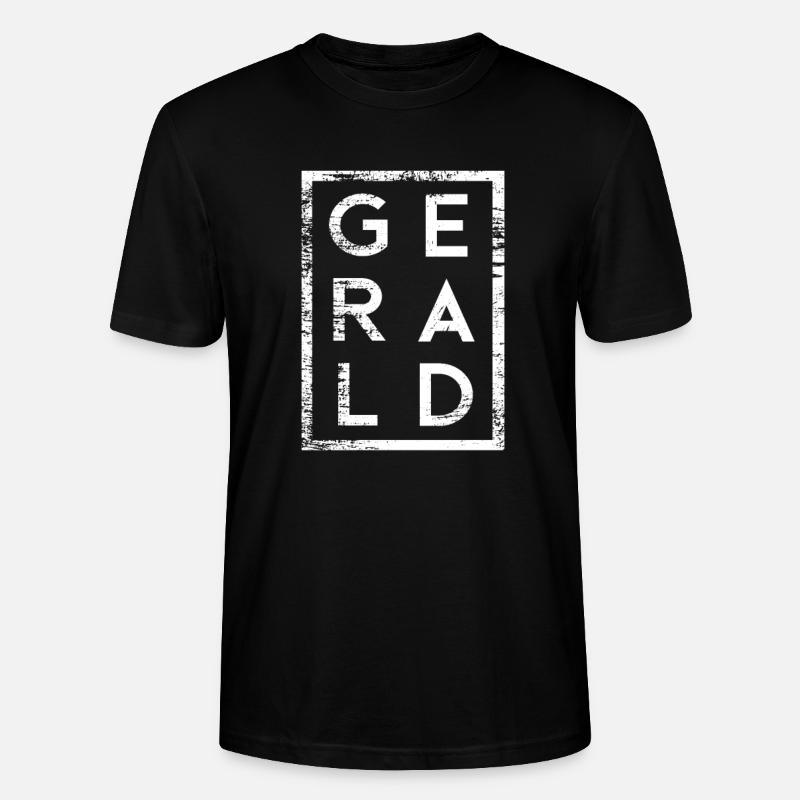 Gerald Minimalismus - Stanley/Stella Unisex Bio-T-Shirt CRAFTER - Schwarz