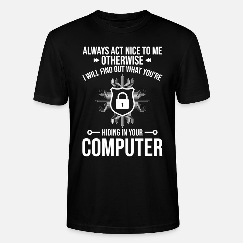 Cybersecurity Computer Security Cybersecurity - Stanley/Stella CRAFTER Unisex Organic T-Shirt - black