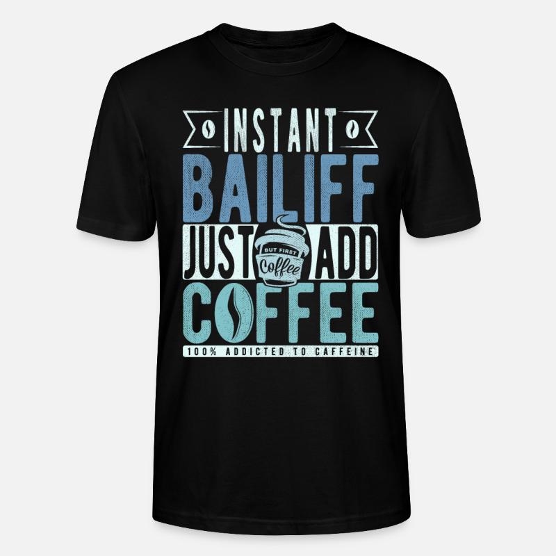 Buchalter Kaffee Spruch - Stanley/Stella Unisex Bio-T-Shirt CRAFTER - Schwarz