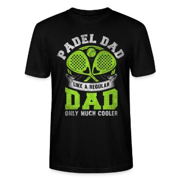 Cool Padel Papa Padel Joueur de Padel Père - T-shirt bio CRAFTER Stanley Stella Unisexe - noir - Devant - Alina (178cm) & Michal (187cm)