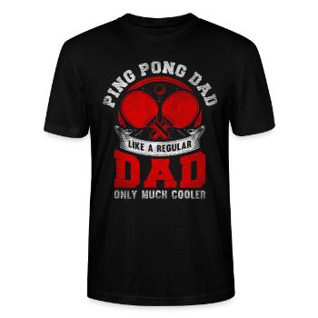 Cool Ping Pong Papa Joueur de Ping Pong Père - T-shirt bio CRAFTER Stanley Stella Unisexe - noir - Devant - Alina (178cm) & Michal (187cm)