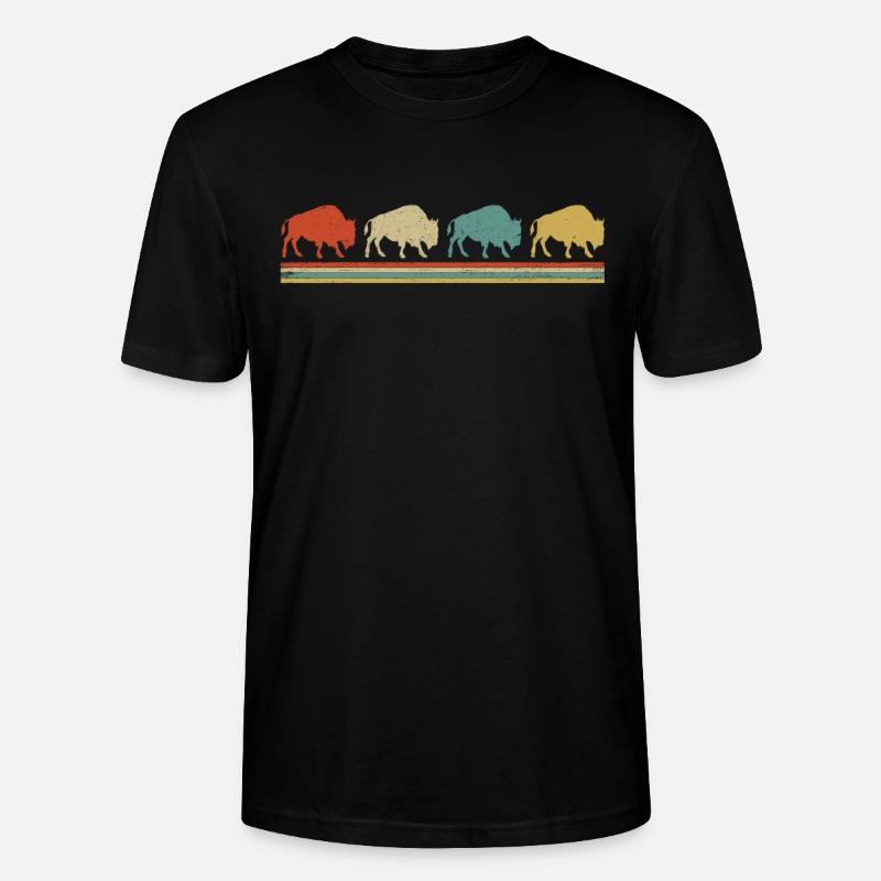 Büffel - Stanley/Stella Unisex Bio-T-Shirt CRAFTER - Schwarz