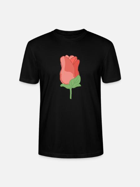 Rose Red Rose Hand-drawn - Stanley/Stella CRAFTER Unisex Organic T-Shirt - black