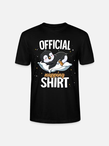 Sleeping Penguin Official Napping - Stanley/Stella CRAFTER Unisex Organic T-Shirt - black
