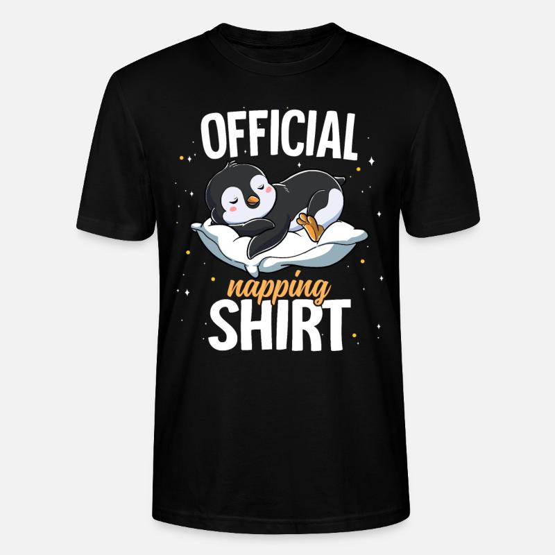 Sleeping Penguin Official Napping - Stanley/Stella CRAFTER Unisex Organic T-Shirt - black