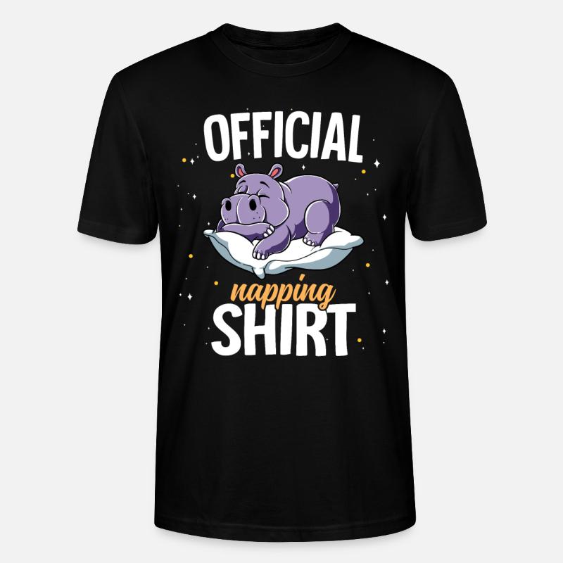 Sleeping Hippo Official Napping - T-shirt bio CRAFTER Stanley Stella Unisexe - noir
