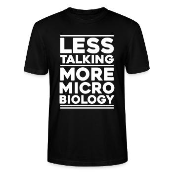 Microbiologie Microbiologiste Biologiste Biologiste - T-shirt bio CRAFTER Stanley Stella Unisexe - noir - Devant - Alina (178cm) & Michal (187cm)