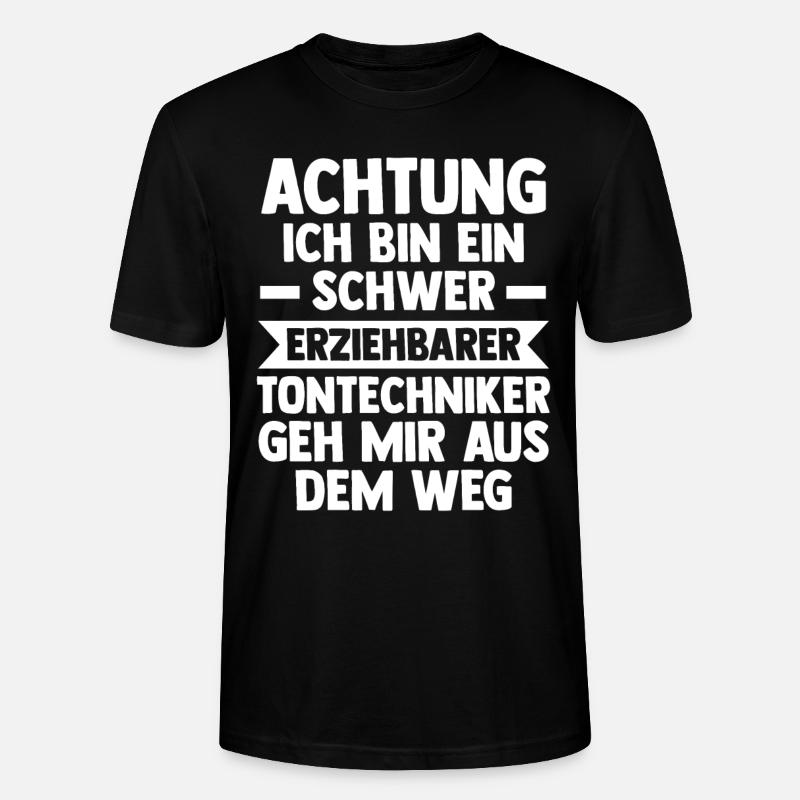 Toningenieur Tontechnik Tontechniker - Stanley/Stella Unisex Bio-T-Shirt CRAFTER - Schwarz