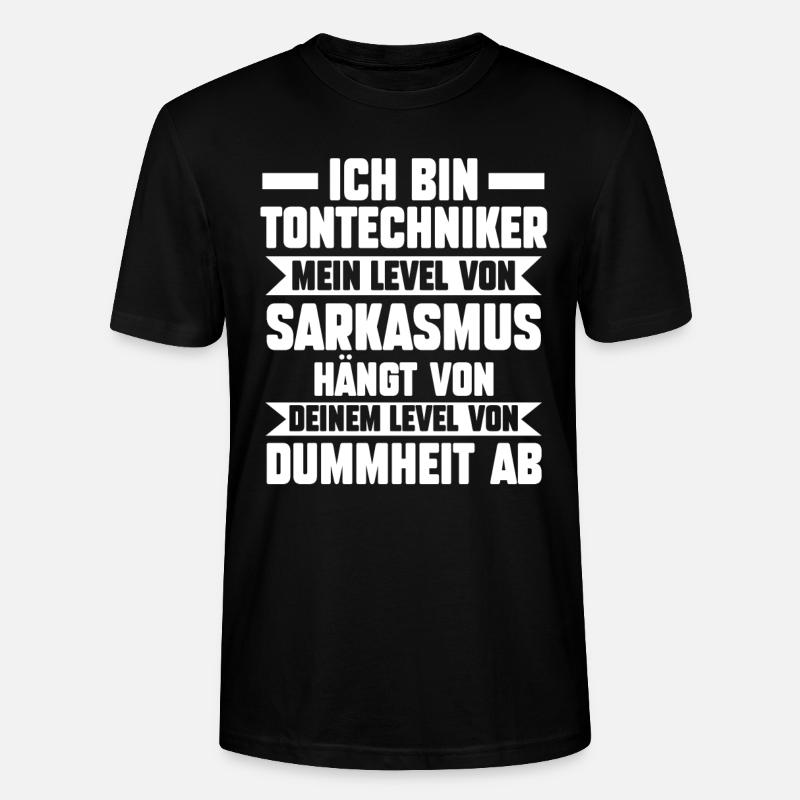 Toningenieur Tontechnik Tontechniker - Stanley/Stella Unisex Bio-T-Shirt CRAFTER - Schwarz