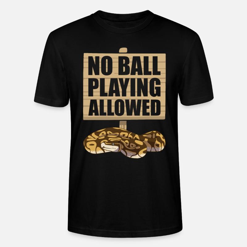 Funny Ball Python Snake - Stanley/Stella CRAFTER Unisex Organic T-Shirt - black