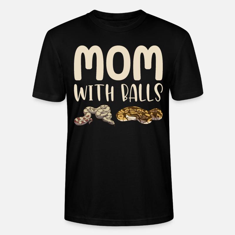 Funny Ball Python Snake - Stanley/Stella CRAFTER Unisex Organic T-Shirt - black
