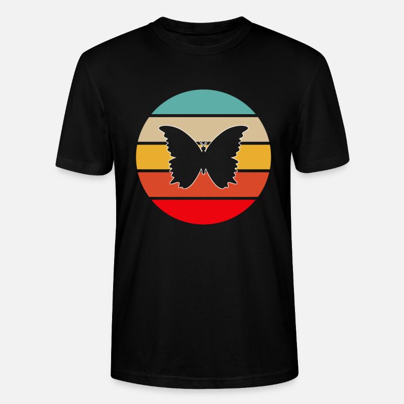 Papillon Rétro - T-shirt bio CRAFTER Stanley Stella Unisexe - noir