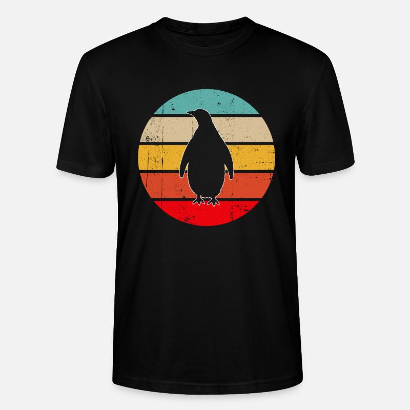 Pingouin Rétro - T-shirt bio CRAFTER Stanley Stella Unisexe - noir