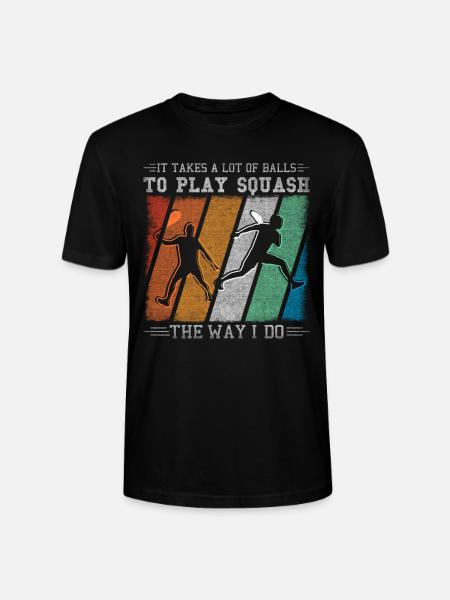 Il faut beaucoup de balles pour jouer au squash - T-shirt bio CRAFTER Stanley Stella Unisexe - noir