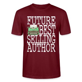 Autor Schreiber - Stanley/Stella Unisex Bio-T-Shirt CRAFTER - Burgunderrot - Vorne - Alina (178cm) & Michal (187cm)