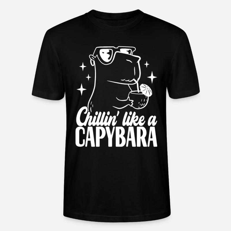 Capybara - Stanley/Stella Unisex Bio-T-Shirt CRAFTER - Schwarz