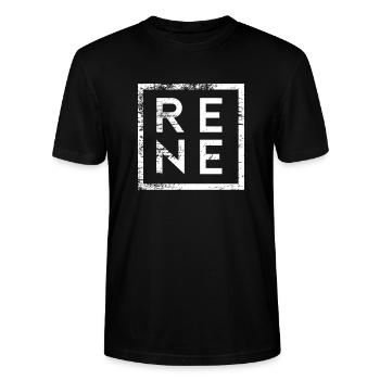 René Minimalisme - T-shirt bio CRAFTER Stanley Stella Unisexe - noir - Devant - Alina (178cm) & Michal (187cm)