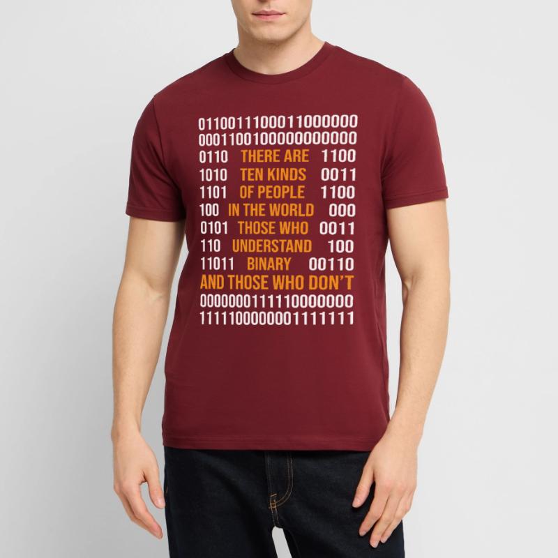 Programmation de code binaire Il existe 10 types de Peop T-shirt bio CRAFTER Stanley Stella Unisexe