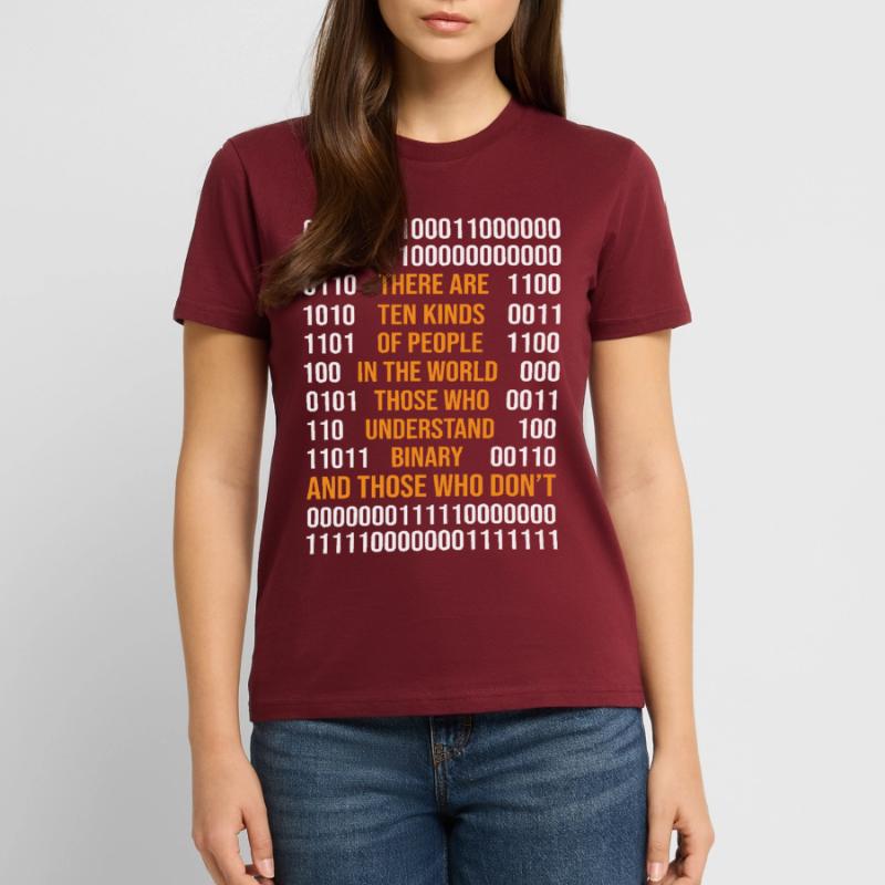 Programmation de code binaire Il existe 10 types de Peop T-shirt bio CRAFTER Stanley Stella Unisexe