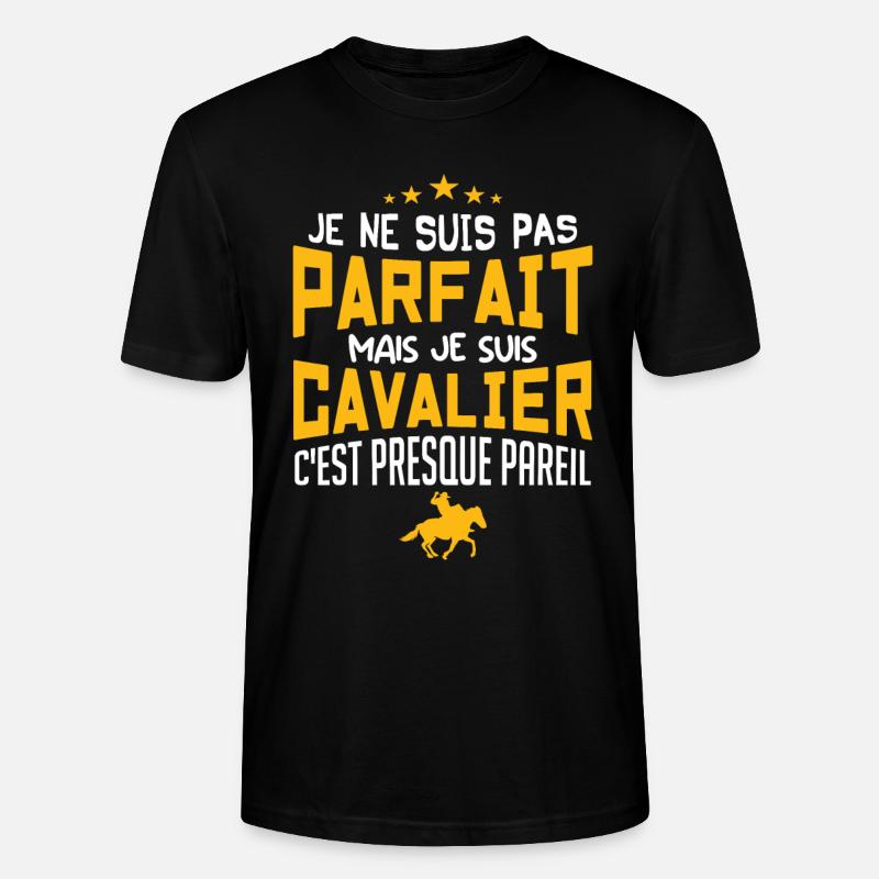 pas parfait mais cavalier - T-shirt bio CRAFTER Stanley Stella Unisexe - noir