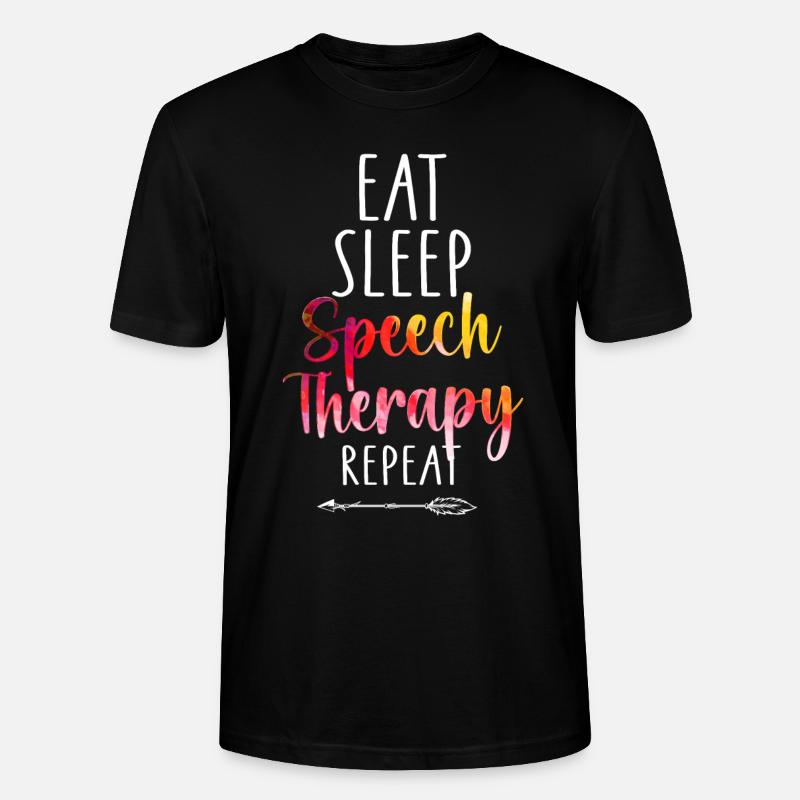 Speech Therapist Therapy Assistant - Stanley/Stella CRAFTER Unisex Organic T-Shirt - black