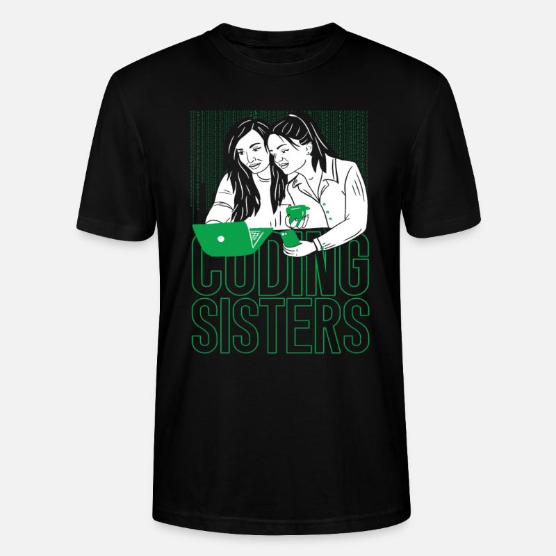 Développeur Coder Programmer Sisters - T-shirt bio CRAFTER Stanley Stella Unisexe - noir