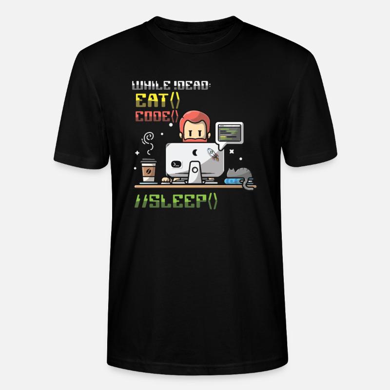 Programmer,Computer Programmer,Joke - Stanley/Stella CRAFTER Unisex Organic T-Shirt - black