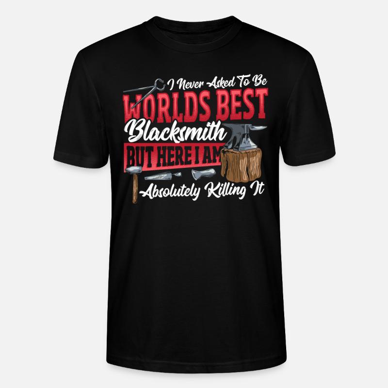 Worlds Best Blacksmith Blacksmithing - Stanley/Stella Unisex Bio-T-Shirt CRAFTER - Schwarz