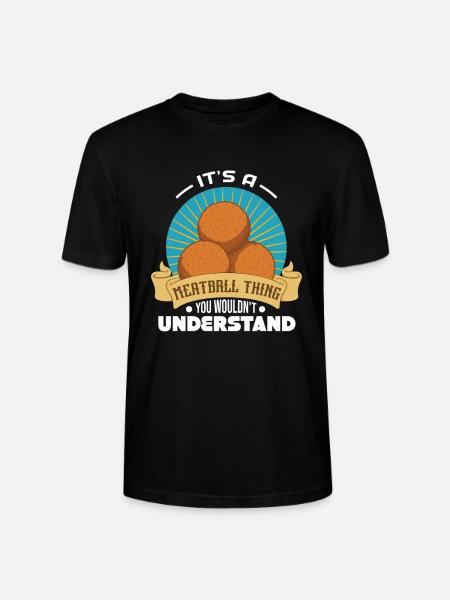 Meatballs Meatballs Gift - Stanley/Stella CRAFTER Unisex Organic T-Shirt - black