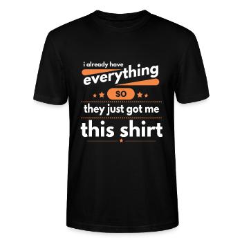 Lustiges Weihnachtsmotiv für Weihnachten - Stanley/Stella Unisex Bio-T-Shirt CRAFTER - Schwarz - Vorne - Alina (178cm) & Michal (187cm)