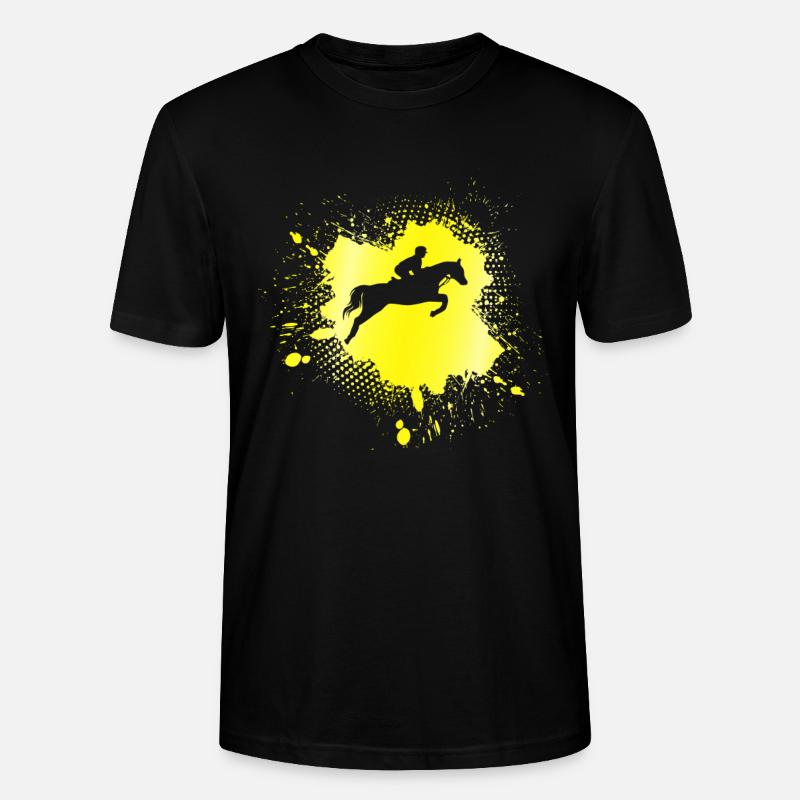 Pferde reiten - Stanley/Stella Unisex Bio-T-Shirt CRAFTER - Schwarz