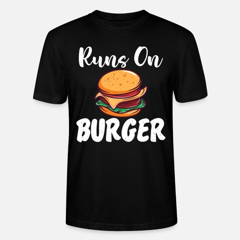 Burger Lover Geschenk - Stanley/Stella Unisex Bio-T-Shirt CRAFTER - Schwarz