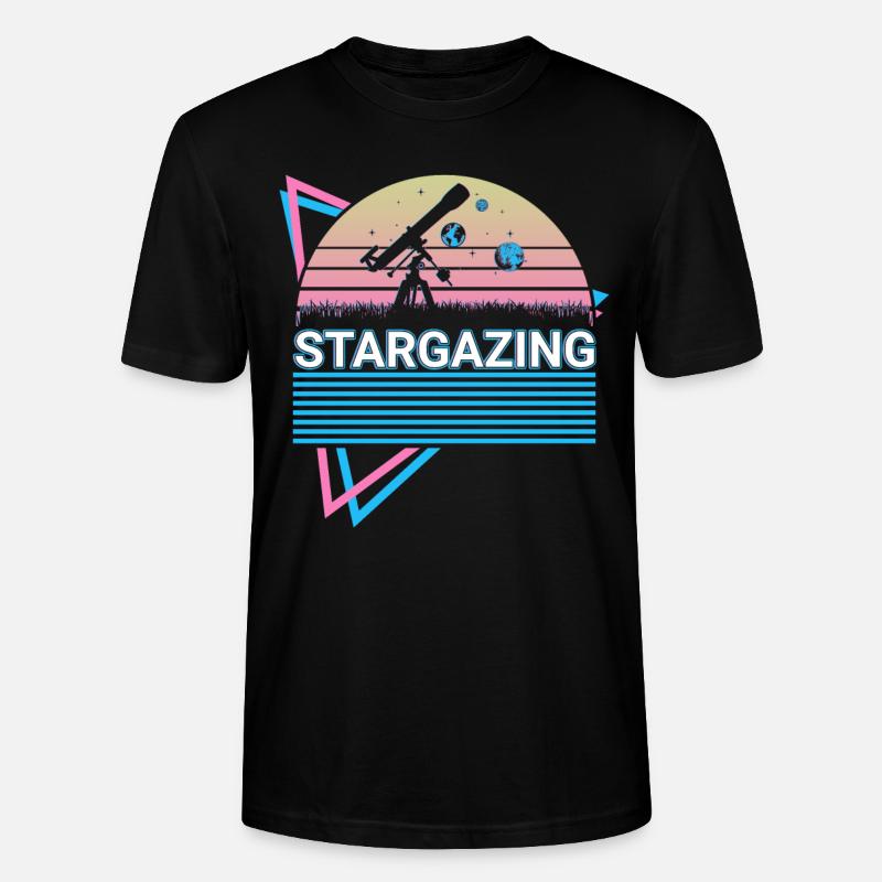 Sterngucker Stargazer Retro - Stanley/Stella Unisex Bio-T-Shirt CRAFTER - Schwarz