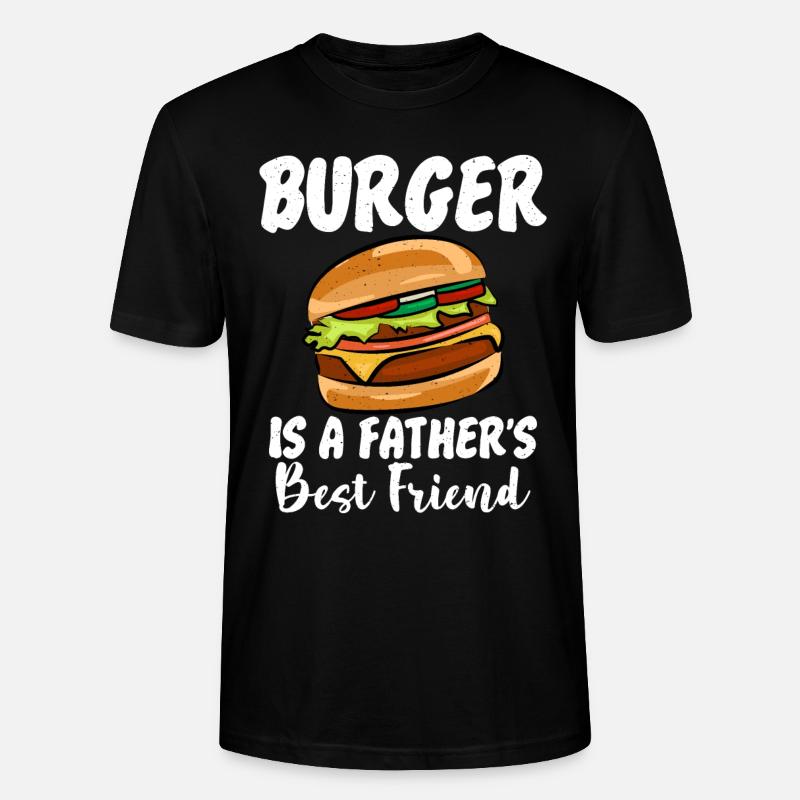 Burger Lover Geschenk - Stanley/Stella Unisex Bio-T-Shirt CRAFTER - Schwarz
