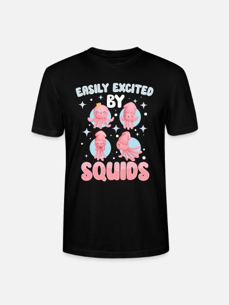 Squid Lovers Octopus Funny - Stanley/Stella CRAFTER Unisex Organic T-Shirt - black