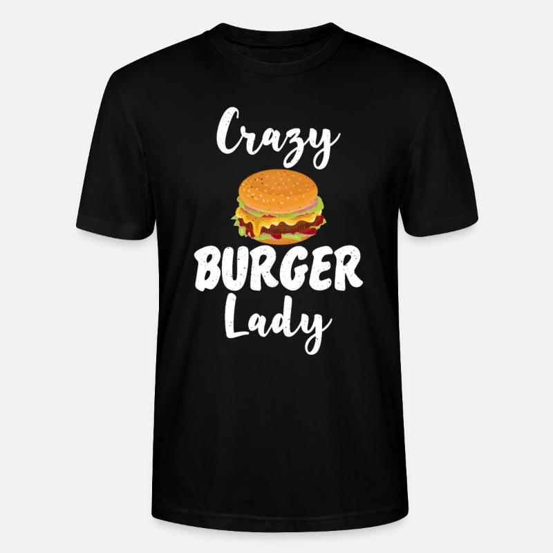 Burger Lover Geschenk - Stanley/Stella Unisex Bio-T-Shirt CRAFTER - Schwarz