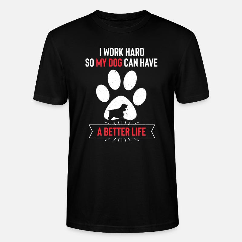 Cocker Spaniel - Stanley/Stella Unisex Bio-T-Shirt CRAFTER - Schwarz