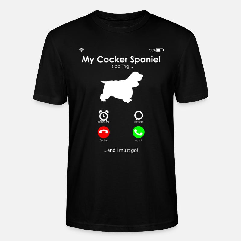 Cocker Spaniel - Stanley/Stella Unisex Bio-T-Shirt CRAFTER - Schwarz