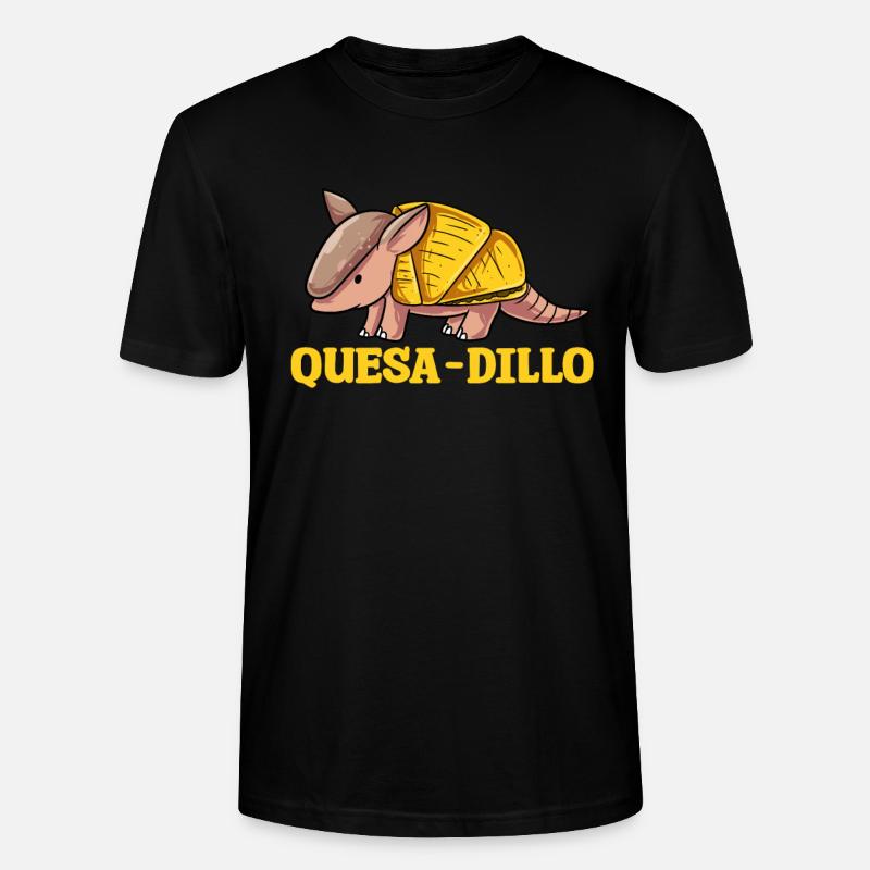 Quesa Dillo Armadillo Gift - Stanley/Stella CRAFTER Unisex Organic T-Shirt - black